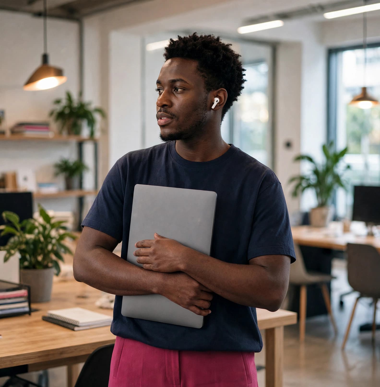 Freelance en mission dans un espace de travail moderne